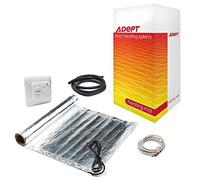 Electric Underfloor Heating Mat Kit for Laminate or Engineered Wood Flooring - 140W/m2 - Choice of Size & White Dial Manual Thermostat Thermostat
