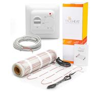 Electric Underfloor Heating Mat Kit for Tile or Stone Floors 200W/m2-7m2 with Manual Thermostat