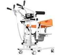Electric Uplift Seat Assist Cushion, Stand Assist from Sofa, Lift Chair for Elderly, Multifunctional Hydraulic Patient Transfer Lift with Wheels, Shower Commode, Nursing Home Mobility Aid