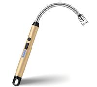 Electric USB C Rechargeable Candle Lighter with Long Flexible Neck, Electronic Windproof Flameless Arc Plasma Lighter Long Reach for BBQ Stove, Candles, Campfire and Camping