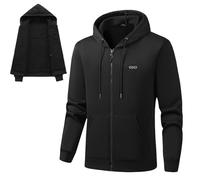 Electric USB Heated Jacket for Men,Heated Body Hoodie Mens,3 Settings 17 Heating Zones Autumn Warm Winter Zip Up Sweatshirt Coats for Travel Hiking Camping