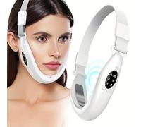 Electric V Face Lifting Machine, V-Face Shaping Beauty Belt with Red Blue Light and 5 Modes & 8 Adjustable Intensities, Lifting Firming Saggy Skin Tightening, for Women Skin Care