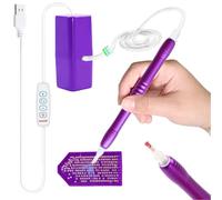 Electric Vacuum Diamond Art Painting Pen with Storage Tray AB Stone Applicator Without Wax DIY Art Accessories Painting Vacuum Pen Kit Tools for Adults Craft Lovers-Purple Set