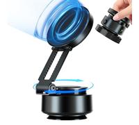 Electric Vacuum Magnetic Suction Mount Phone Holder for Car, 【Upgraded】360° Rotating Suction Phone Mount for iPhone 16/15/14/13/12, for Shower/Car/Mirror/Smooth Surfaces (Not Phone Charger), Black