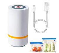 Electric Vacuum Pump For Storage Bags - Compact Compressed Bag Deflator, High Efficiency Portable Suction Device. Reusable Air Remover For Luggage, Food, Clothing, Organization - Handheld & Easy To Us