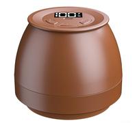 Electric Vacuum Sealer for Jars with Automatic Stop Function, 1200mAh Battery, LCD Display, Includes Lids for Wide & Normal Openings(Brown)