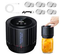 Electric Vacuum Sealer for Mason Jar, Can Sealing Machine Kit for Wide and Normal Opening, Vacuum Sealer with LED Display for Jars, Vacuum Sealer for Preserving Jars, for Food Storage