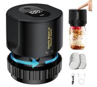 Electric Vacuum Sealer for Preserving Jars & Oats Jars - Vacuum Sealer with Automatic Stop, LED Display and Fresh Seal for Meal Prep Jars, Cereal Cups, Jam Jars