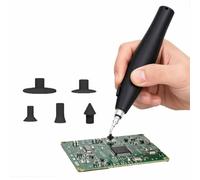 Electric Vacuum Suction Pen, Rechargeable ESD Vacuum Pickup Tool, Antistatic Vacuum Extractor with 5 Suction Headers, for Ic SMD Precision Component Placement