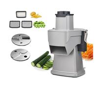 Electric Vegetable Chopper and Slicer, 200W, French Fry Cutter, Multifunctional 2 Sizes Shredding, 1-5mm Slicing, and Cube Dicing Machine