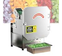 Electric Vegetable Chopper, Commercial Scallion and Spring Onion Cutter, 300W with Conveyor Belt, Adjustable Thickness 1.5-35mm for Veggies, Tomatoes, Lemons, Potatoes