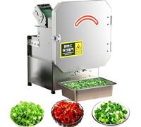 Electric Vegetable Chopper Dicer, 300W Stainless Steel Cutter with Adjustable Thickness for Precise Slicing, Ideal for Chives, Scallions, Beans, and Chili