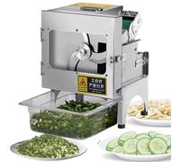 Electric Vegetable Chopper Dicer with 7cm Conveyor Belt, Adjustable Slice Thickness 1.5-35mm for Carrot, Potato, Onion