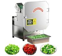 Electric Vegetable Chopper, Stainless Steel Adjustable Thickness for Efficient Chopping, Ideal for Restaurants and Home Cooking