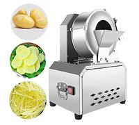 Electric Vegetable Choppers Adjustable Vegetable Slicer, Electric Vegetable Slicer, Multifunctional Chopping and Slicing, Stainless Steel for Home French Fries Dicer Manual Cutting Kitchen A