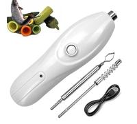 Electric Vegetable Corer, Cordless Zucchini Corer with 2 Cutter Heads, Electric Scraping Scale Machine for Squash, Tomato, Eggplant, Potato