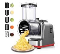 Electric Vegetable Cube Cutting Machine, 250W Slicer Shredder with 5 Blade Shapes, One-Touch Control, Stainless Steel for Cheeses, Fruits, and Vegetables