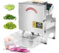 Electric Vegetable Cutter, 200W Food Slicer with Adjustable Thickness 1.3-35mm, Dual Knobs Control, 300kg/h Output for Onions, Cucumbers, Tomatoes