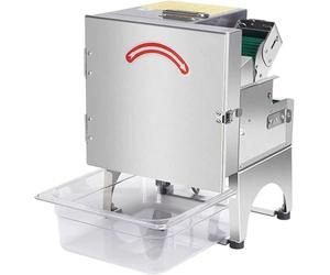 Electric Vegetable Cutter, 200W Space-Saving Design for Small Commercial or Home Kitchens, Adjustable Thickness for Mincing Herbs and Vegetables