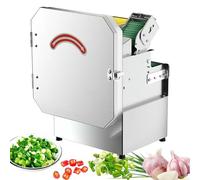 Electric Vegetable Cutter Chopper, 200W Power & 1.3-35mm Thickness Adjustment, Efficient for Onion, Coriander, Leeks, Maximum Output 150kg/Hour
