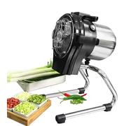 Electric Vegetable Cutter - Commercial Scallion Slicer and Chopper for Garlic, Ginger, Chili, Potato, Cucumber, 6000 BPM, 150W, 1-5mm Thickness, Includes 2 Masques