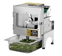 Electric Vegetable Cutter, Commercial Scallion Slicer & Chopper, 700 BPM Machine for Garlic, Ginger, Chili, Potato & Cucumber, Efficient Spring Onion Cutting