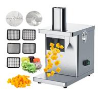 Electric Vegetable Cutter & Fruit Chopper 250w, 3-in-1 Dicing Shredding & Slicing Food Processor With 7 Blades, Automatic Cube Cutting Machine For Onion, Potato, Carrot, Cucumber