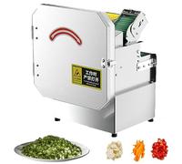 Electric Vegetable Cutter, High Capacity 200kg/hour, Adjustable Thickness for Onions Ginger Chili Potato Cucumber Celery Parsley