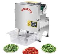 Electric Vegetable Cutter, High-Speed 200kg/h Commercial Slicer for Efficient Chopping of Peppers, Onions, Herbs, and More in Food Prep