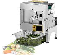 Electric Vegetable Cutter, Multi-Function Shredder with Receiving Tray, 150kg/H Capacity, 7cm Feed Port for Garlic, Onion and Herbs