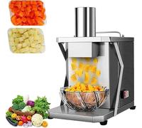 Electric Vegetable Dicer, 200W Automatic Onion Slicer with 8/10/12/15mm Dicing Molds, Commercial Food Processor for Potato Fruit