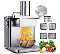 Electric Vegetable Dicer Slicer - 250W Food Chopper with 6 Blades for Efficient Food Preparation