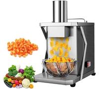 Electric Vegetable Dicer Slicer Electric Vegetable Slicer Electric Vegetable Dicer, Commercial Automatic Dice Cutter, 250W Commercial Vegetable Cutter with 6/8.2/9.3/12.5/15mm Blades for Pot