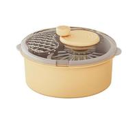 Electric Vegetable Dryer Salad Washer Centrifuge With Internal Rotating Basket Efficient Debris Removal And For Fresh Greens Suitable for home cooking, Goose Yellow, Modern Minimalist