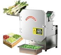 Electric Vegetable Slicer, 200W Electric Vegetable Cutter Commercial Food Chopper Machine, 1.3-35mm Thickness Adjustment Maximum Output 200kg/Hour for Onion Coriander Leeks Potatoes and Tomatoes A