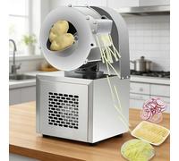 Electric Vegetable Slicer Machine, 180W Stainless Steel Shredder, Adjustable Thickness, 1400 RPM, Ideal for Slicing Potatoes, Cabbage, Carrots, Radishes