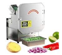 Electric Vegetable Slicer, Stainless Steel Spring Onion Chopper, Automatic Multi-Function Food Processor for Ginger, Chili, Potato, Cucumber