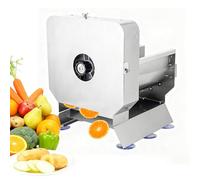 Electric Vegetable Slicing Machine, Commercial Fruit Cutter, Stainless Steel, Adjustable 0-10mm Thickness for Lemon, Potato, Onion, Cabbage