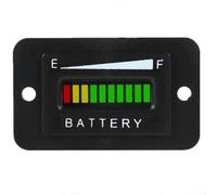 Electric Vehicle Battery Tester With 3 Color LED Battery Level Display And Automatic Voltage Identification For 12V, 24V, 36V, 48V, And 72V Acid Batteries(12-24V)