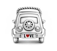 Electric Vehicle EV Car Charm Bead for Pandora Girls Women Her Bracelets - Elegantly Plated in Silver 'Congratulations Passing, You Passed Your Driving Test' 17th 18th 21st - Happy Birthday Gift Box