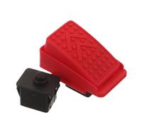 Electric Vehicle Pedal Switch Red Plastic Self Resetting Replacement | Plug-and-play Fitting, Non-slip Surface, Internal Return Spring, for Ride-on Atvs, Battery Powered Cars and Outdoor Play