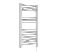 Electric Vertical Round Towel Rail with 13 Rails - 720mm x 400mm - 200 Watt - Chrome