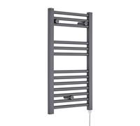 Electric Vertical Round Towel Rail 300 Watt Anthracite 720x 400mm Balterley Grey One Size