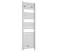 Electric Vertical Round Towel Rail with 27 Rails - 1375mm x 480mm - 500 Watt - Chrome