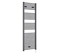 Balterley Electric Radiators Wall Mounted, Vertical Radiator Ladder with 27 Round Towel Rails, Anthracite Radiators, Tall Radiator for Bathroom, Kitchen - 480mm x 1375mm, 750 Watt (Anthracite)