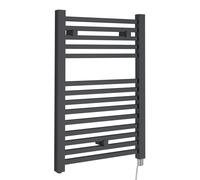 Electric Vertical Square Towel Rail 300 Watt Anthracite 690x 500mm Balterley Grey One Size