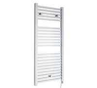 Electric Vertical Square Towel Rail with 22 Rails - 1110mm x 500mm - 300 Watt - Chrome