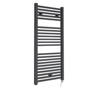 Electric Vertical Square Towel Rail with 22 Rails - 1110mm x 500mm - 500 Watt - Anthracite
