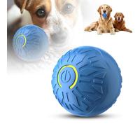 Electric Vibrating Dog Ball, Shaky Ball Toy for Dogs, Interactive Dog Toy with LED Light, Durable TPE Chew-Proof Design, Washable and Replaceable Shell for Dogs, Indoor Outdoor (1PC, Blue)