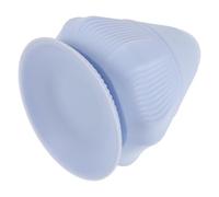 Electric Vibrating Massage Ball with Heat, Suction Base for Knots | Handheld Conical Plastic Design, Blue Finish, Wall Mountable for Home or Bathroom Mirror Use